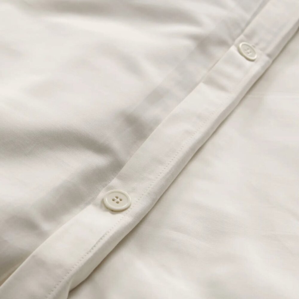 NWT QUINCE Luxury Organic Sateen Duvet Cover Shams Sand Full/Queen SOLD OUT Q21 - Picture 5 of 9